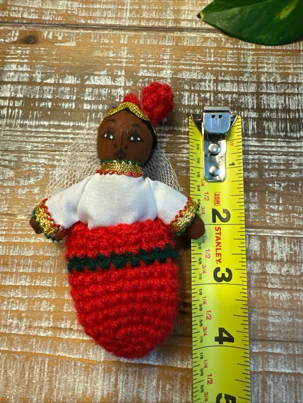 3 Ethnic Handmade Colorful Cloth Yarn African/Caribbean Dolls 5